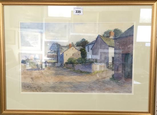M. Jackson, Rural scene, 1901, watercolour